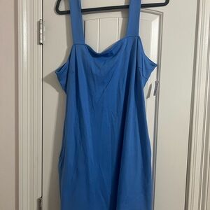 XL blue tank dress with pockets
